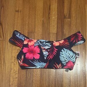 PINK Tropical Print Bikini top